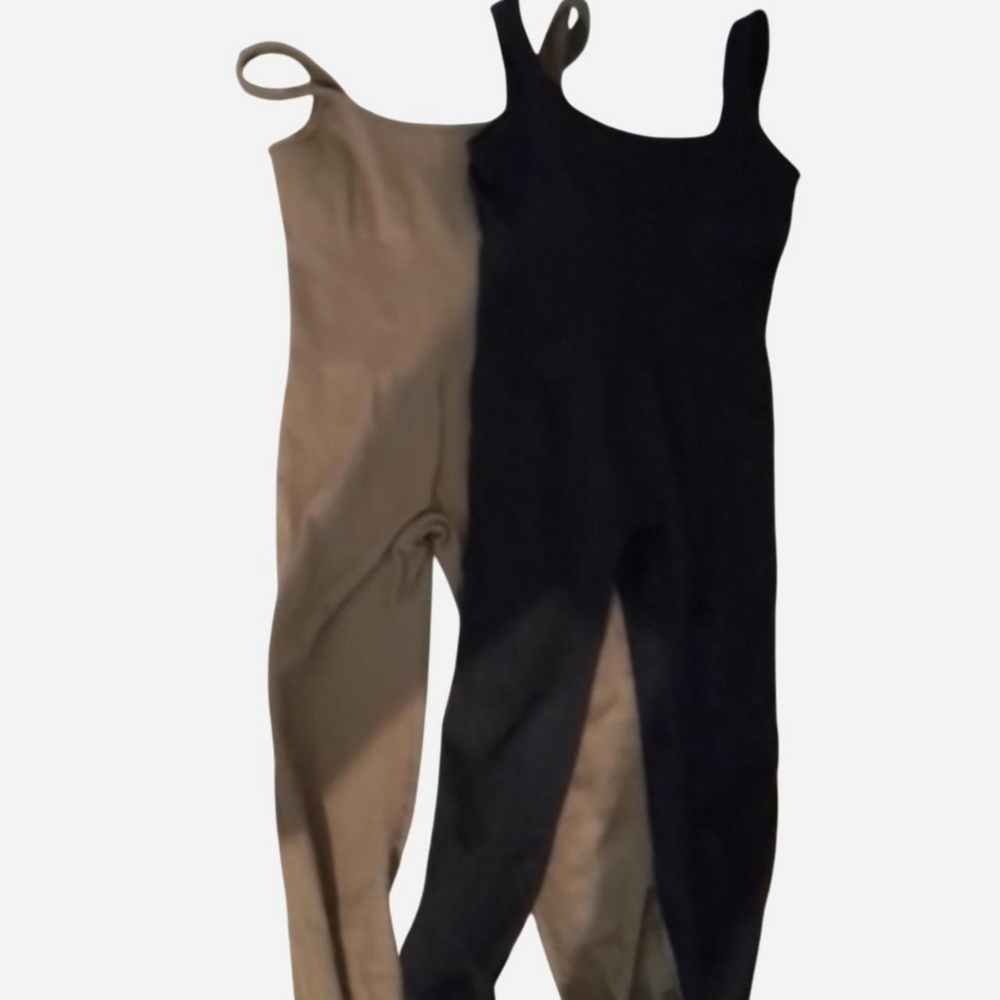 Black and Tan Jumpsuit Set
